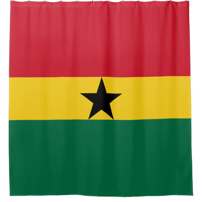 Ghana flag Shower Curtain (Front)
