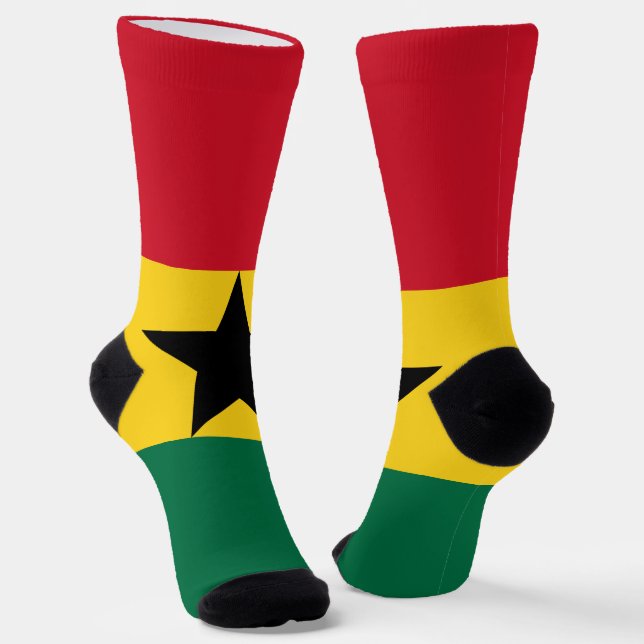 Ghana Flag Socks (Angled)