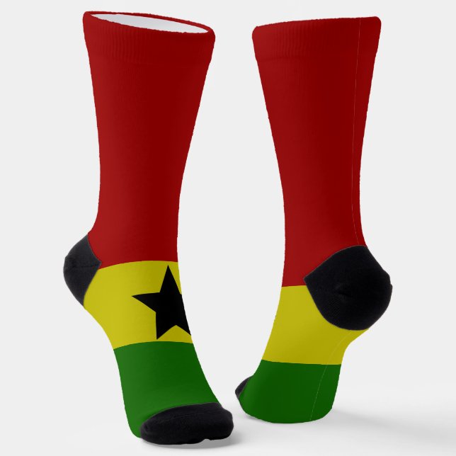 Ghana flag socks (Angled)