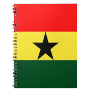 Ghana flag spiral notebook