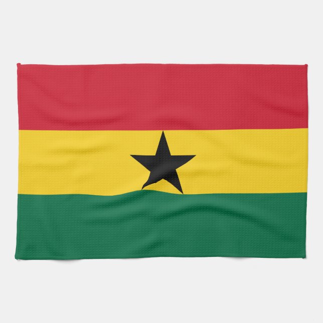 Ghana Flag Tea Towel (Horizontal)