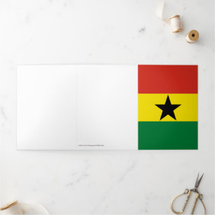 Ghana flag Tri-Fold card