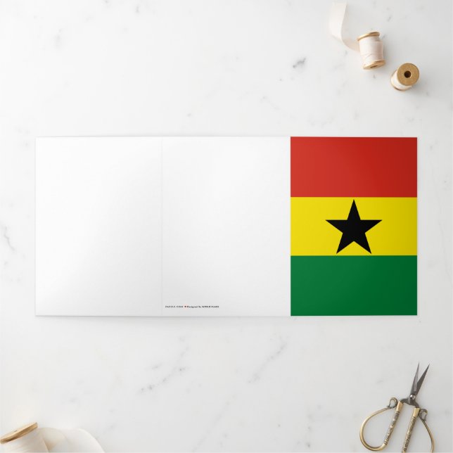 Ghana flag Tri-Fold card (Outside)