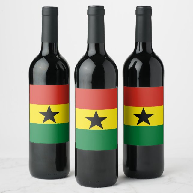 Ghana flag wine label (Bottles)