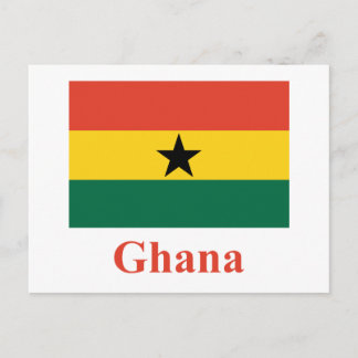 Ghana Flag with Name Postcard