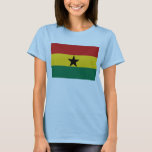 Ghana Flag x Map T-Shirt<br><div class="desc">The front of this t-shirt boldly displays the Ghanaian flag with its distinctive centred black star over red, yellow and green bands. This is matched at the back by an attractive map of Ghana.</div>