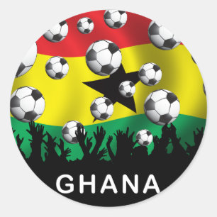 Ghana Football Classic Round Sticker