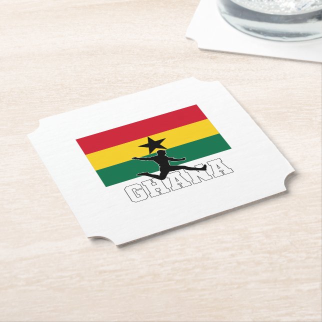 Ghana Football Soccer National Team Paper Coaster (Angled)