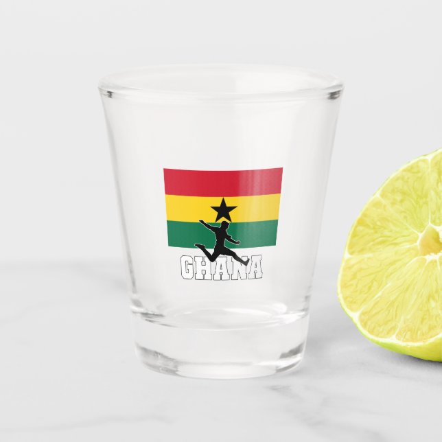 Ghana Football Soccer National Team Shot Glass (Front)
