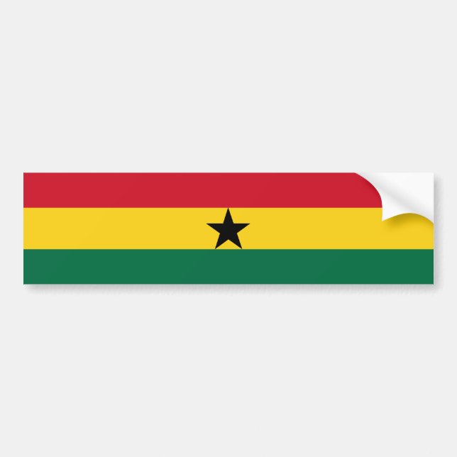 Ghana/Ghanaian Flag Bumper Sticker (Front)