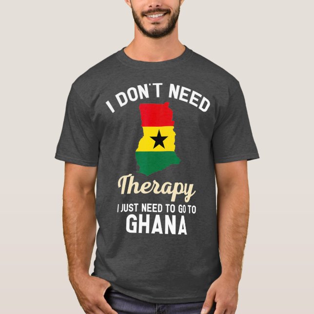 Ghana Ghanaian Flag Map Travel Vocation Gifts T-Shirt (Front)