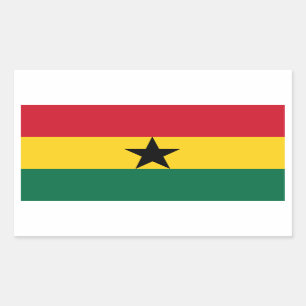 Ghana/Ghanaian Flag Rectangular Sticker