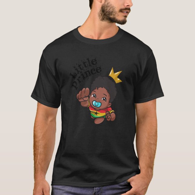 Ghana Ghanaian West Africa Proud Prince Boy Melani T-Shirt (Front)