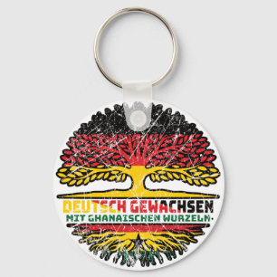 Ghana Ghanaisch Deutsch Deutschland Baum Wurzel Key Ring
