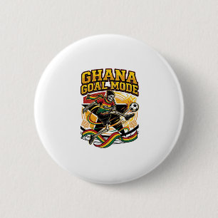 Ghana Goal Mode Skeleton Striker Nations Streetwea 6 Cm Round Badge