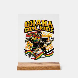 Ghana Goal Mode Skeleton Striker Nations Streetwea Acrylic Sign