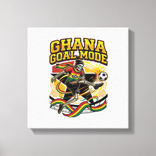 Ghana Goal Mode Skeleton Striker Nations Streetwea Canvas Print