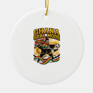 Ghana Goal Mode Skeleton Striker Nations Streetwea Ceramic Tree Decoration