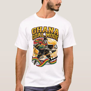 Ghana Goal Mode Skeleton Striker Nations Streetwea T-Shirt