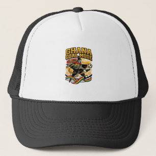 Ghana Goal Mode Skeleton Striker Nations Streetwea Trucker Hat
