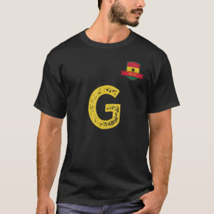 Ghana Human-Flag Group apparel Letter G Ghana 1 T-Shirt