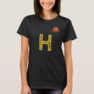 Ghana Human-Flag Group apparel Letter H Ghana T-Shirt