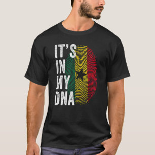 Ghana It's In My DNA Cute Ghanaian Fingerprint Gha T-Shirt
