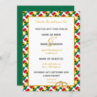 GHANA MAP with Elegant Script Ghanaian Wedding