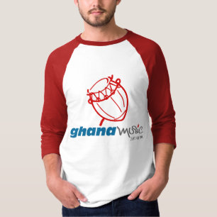 Ghana Music.com Basic 3/4 Sleeve Raglan T-Shirt