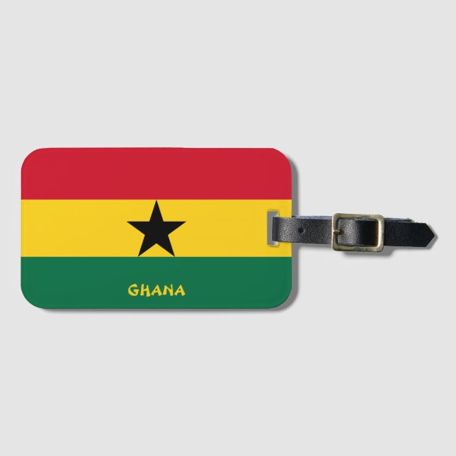 Ghana National Flag Funny Patriotic Luggage Tag (Front Horizontal)