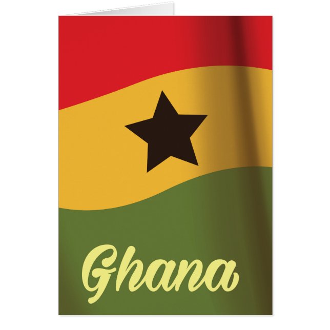 Ghana National Flag vintage style travel poster (Front)