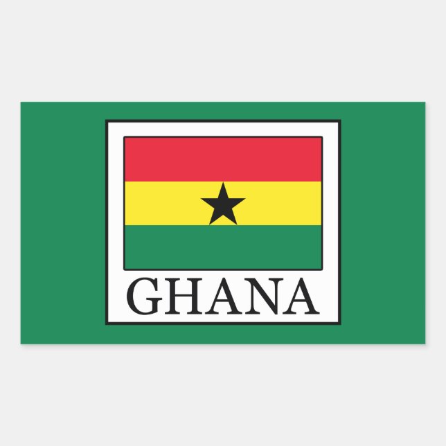 Ghana Rectangular Sticker (Front)