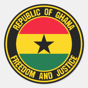 Ghana Round Emblem Classic Round Sticker