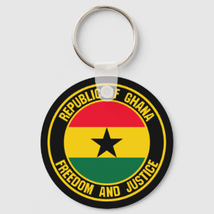 Ghana Round Emblem Key Ring