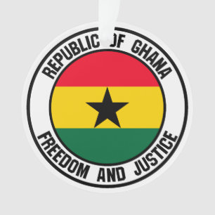 Ghana Round Emblem Ornament