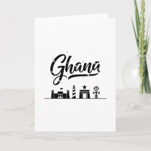 Ghana Skyline Travel Vacation Outfits Card
