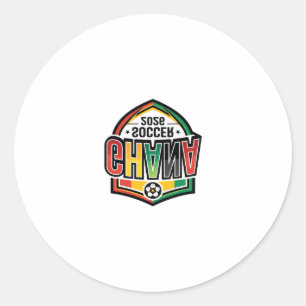 Ghana Soccer 2026 Soccer Bold Country Typography R Classic Round Sticker