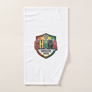 Ghana Soccer 2026 Soccer Bold Country Typography R Hand Towel