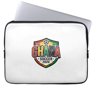 Ghana Soccer 2026 Soccer Bold Country Typography R Laptop Sleeve