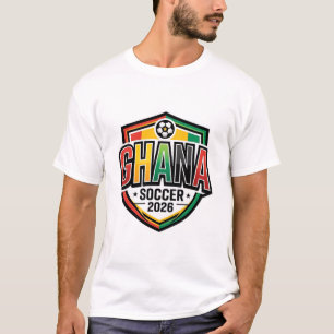 Ghana Soccer 2026 Soccer Bold Country Typography R T-Shirt