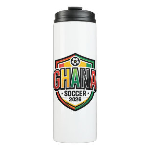 Ghana Soccer 2026 Soccer Bold Country Typography R Thermal Tumbler