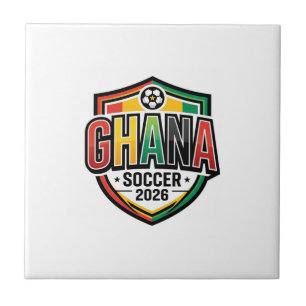 Ghana Soccer 2026 Soccer Bold Country Typography R Tile