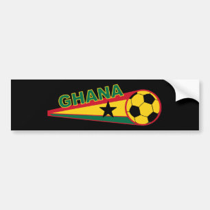 Ghana Soccer ball and flag design Bumper Sticker