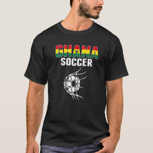Ghana Soccer Ball In Net Goal Ghanian Football Su T-Shirt
