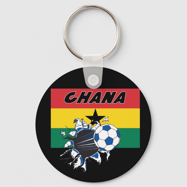 Ghana Soccer Futbol keychain (Front)