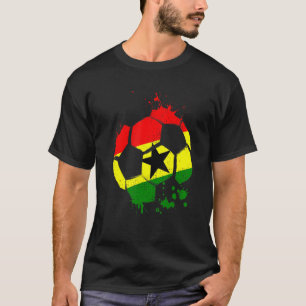 Ghana Soccer Graphic Ghana Flag Football Sports T-Shirt