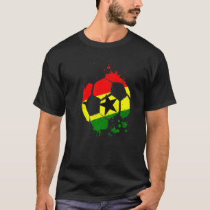 Ghana Soccer Graphic Ghana Flag Football Sports T-Shirt