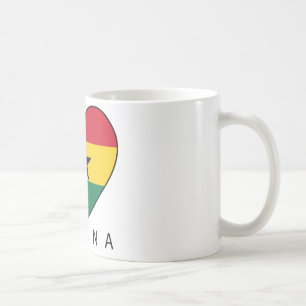 Ghana Soccer Heart "GHANA"-Herz Coffee Mug