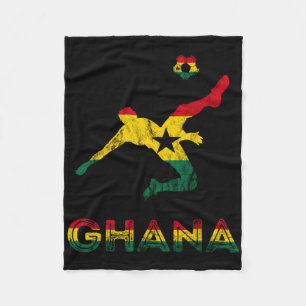 Ghana Soccer Player Ghana Ghanese Roots Evolution  Fleece Blanket
