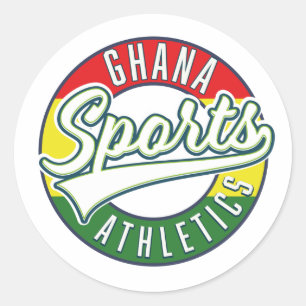 Ghana Sports Athletics retro logo Classic Round Sticker